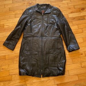Black Danier Men’s genuine leather winter jacket with removable thermal liner